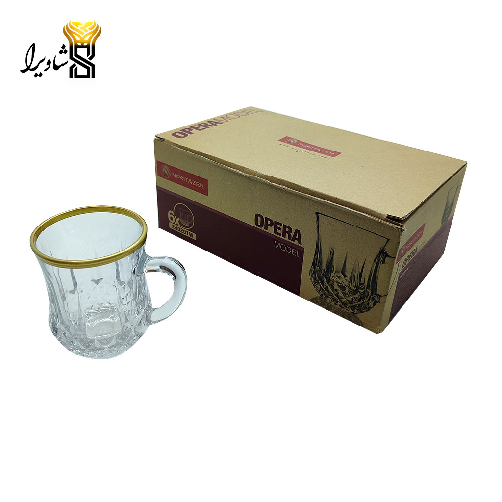 فنجان لب طلا 6 عددی