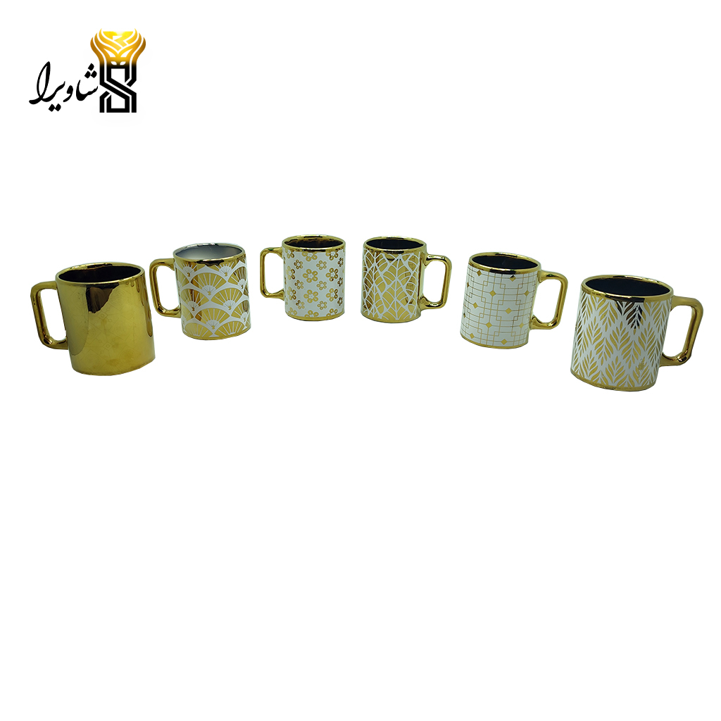 لیوان سرامیکی طلایی