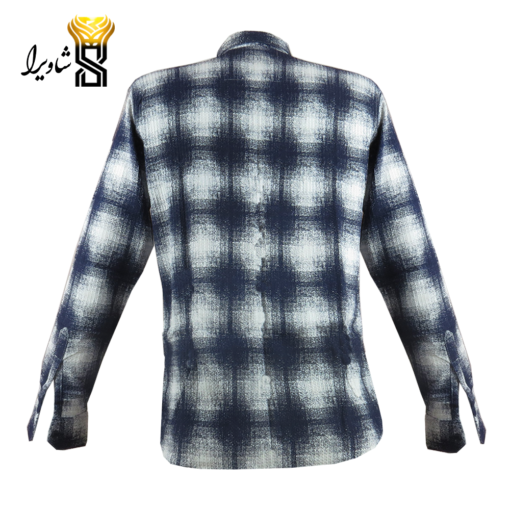 پیراهن مردانه مدل کنفی چهارخونه بزرگ کد ۵۰۰۱_۱۰۰