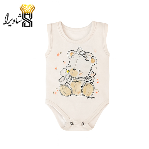 رکابی زیر دکمه مدل خرس و جوجه ۱۰۰ درصد پنبه سایز یک