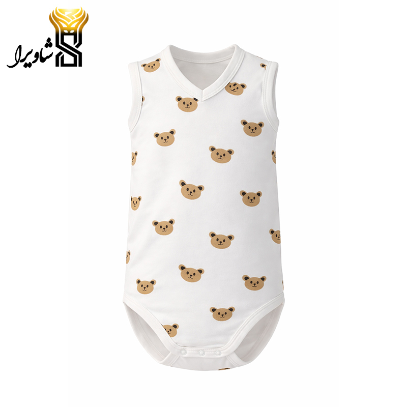 رکابی زیر دکمه مدل صد خرس ۱۰۰ درصد پنبه سایز یک