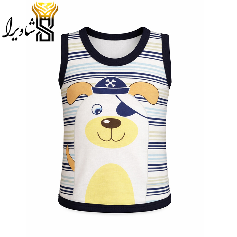 رکابی نوزادی مدل ملوان تک چشم ۱۰۰٪ پنبه سایز سه