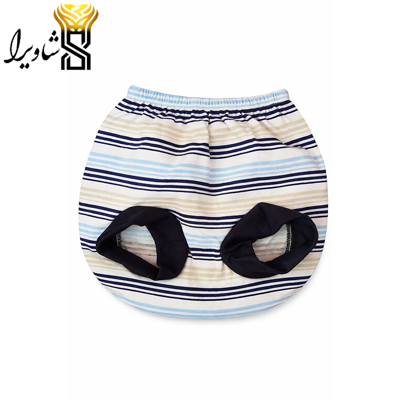 شورت عینکی نوزادی مدل ملوان تک چشم ۱۰۰٪ پنبه سایز سه