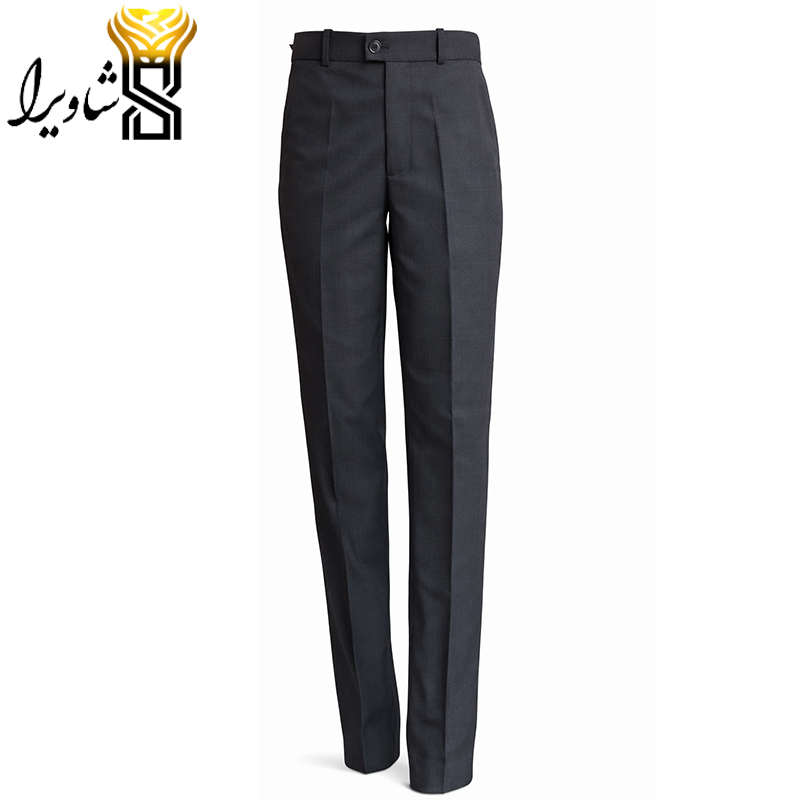 شلوار مردانه پارچه ای مدل زرین شطرنجی دودی