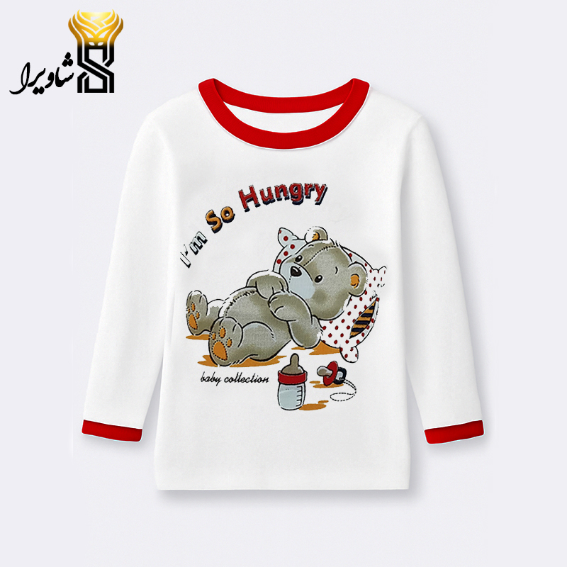 بلوز آستین بلند مدل خرس خوابالو ۱۰۰٪ پنبه سایز یک