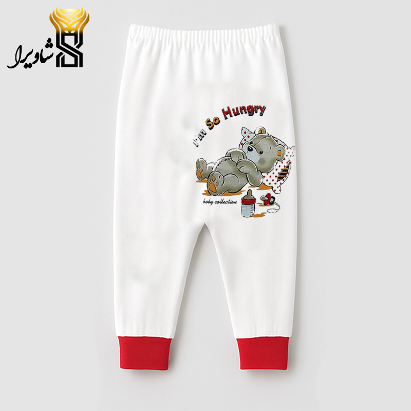 شلوار نوزادی مدل خرس خوابالو ۱۰۰ درصد پنبه سایز یک