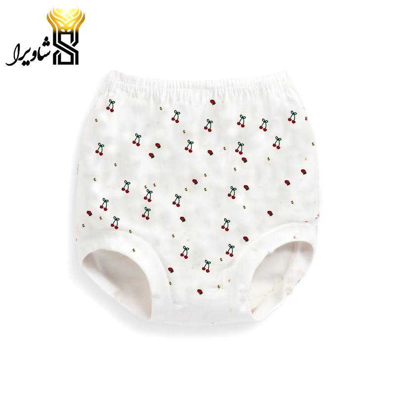 شورت عینکی نوزادی مدل گیلاسی زر دار۱۰۰ درصد پنبه سایز یک