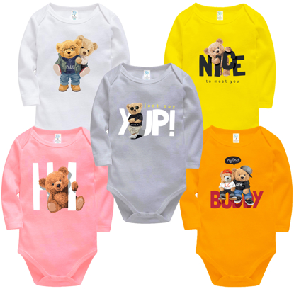 تصویر از بادی آستین بلند نوزادی نیل کوک مدل Winter Teddy
