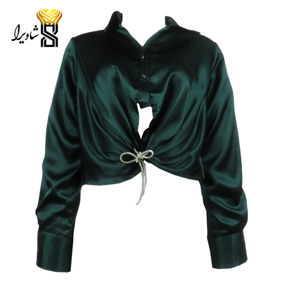 تصویر از شومیز ساتن حریر طرح ساده کد 1252