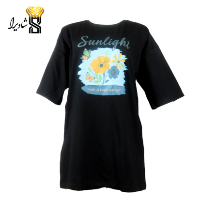 تصویر از تیشرت لانگ مدل گل و پروانه پنبه ای درجه یک کد ۸۴۰ زنانه