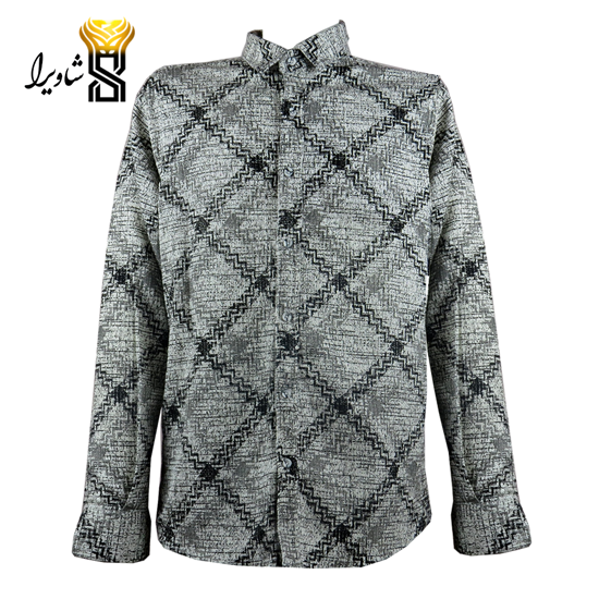 تصویر از پیراهن مردانه مدل کنفی خطی مورب کد ۴۵۰۱_۱۰۰