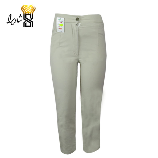 تصویر از شلوارم کرم کتان مدل مام استایل
