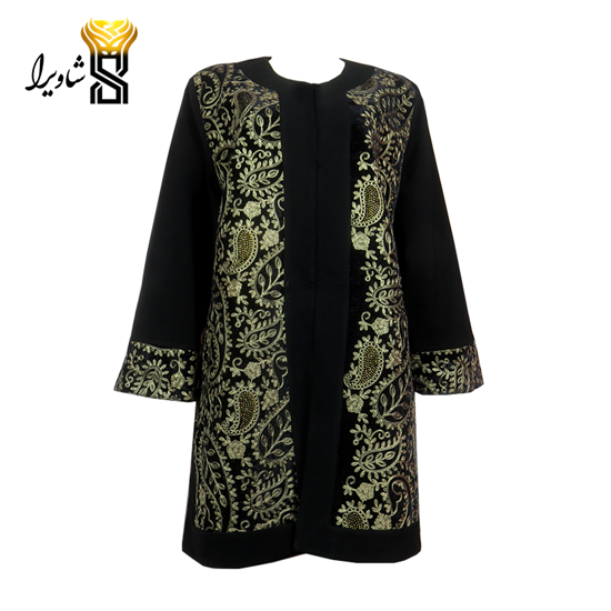 تصویر از مانتو کرپ مروی خرجکار هندی مدل بته جقه ای کد 661