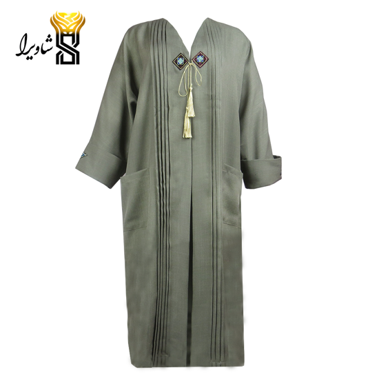 تصویر از مانتو شانتون پیله دار مدل عبایی کد 280