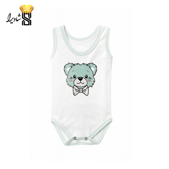 تصویر از رکابی زیر دکمه مدل تک خرس ۱۰۰٪ پنبه سایز یک